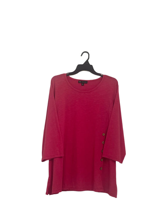 Plus Size Top in Bold Pink