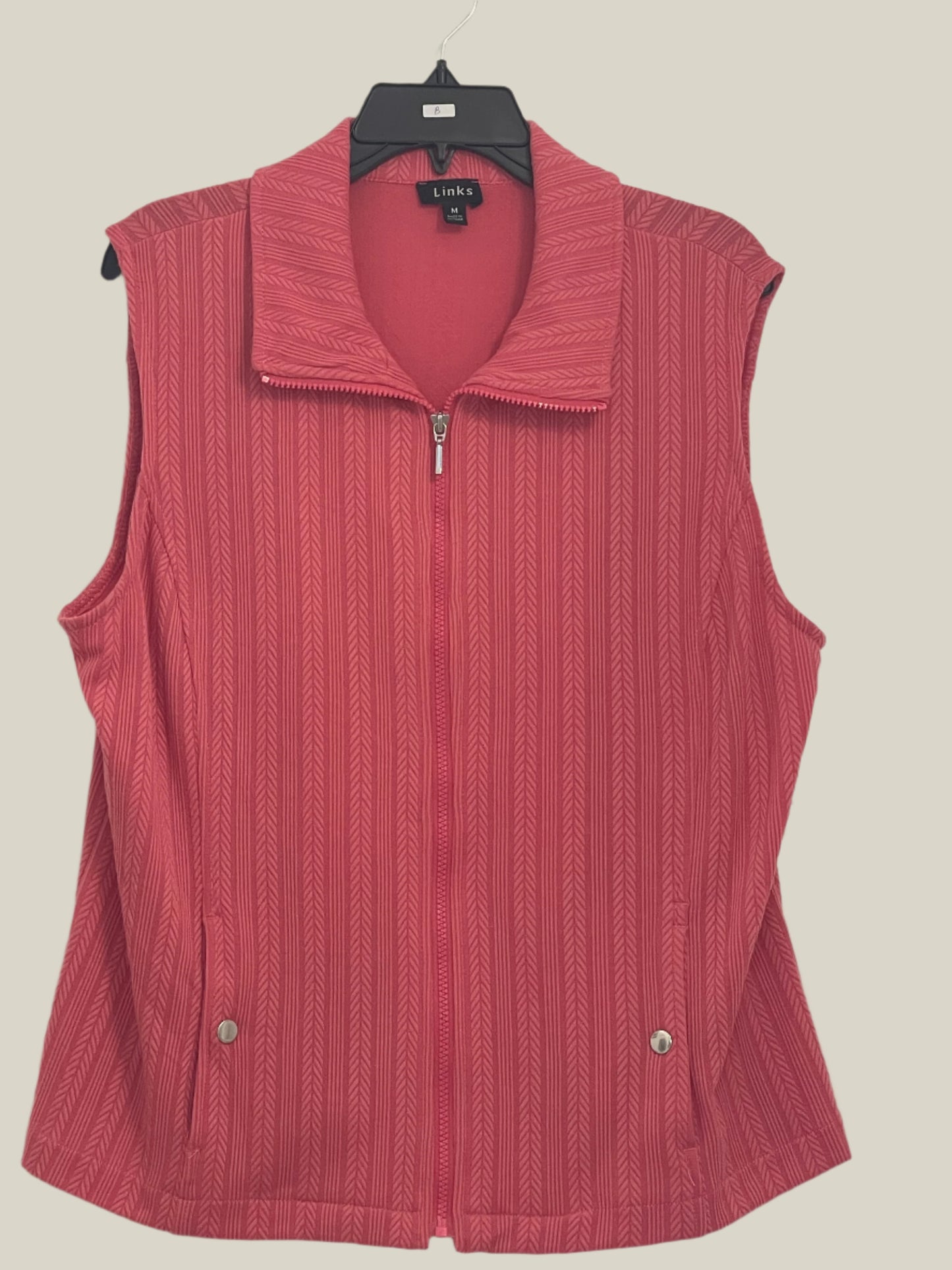 Lightweight Coral Pink Woven Vest